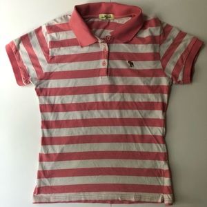 💜Kids Abercrombie Light Pink Icon Polo